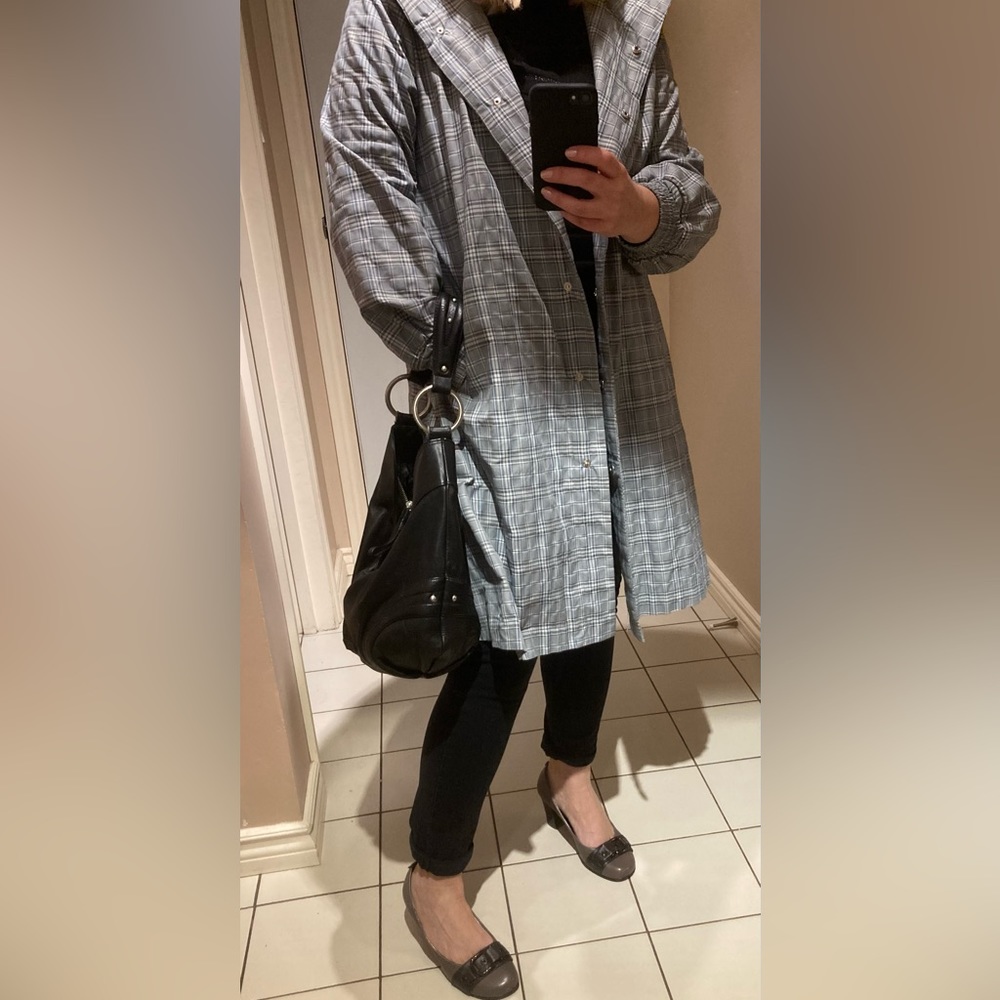 NWOT Simorra trench coat with hood, loose style, bought in Spain - Picture 2 of 6